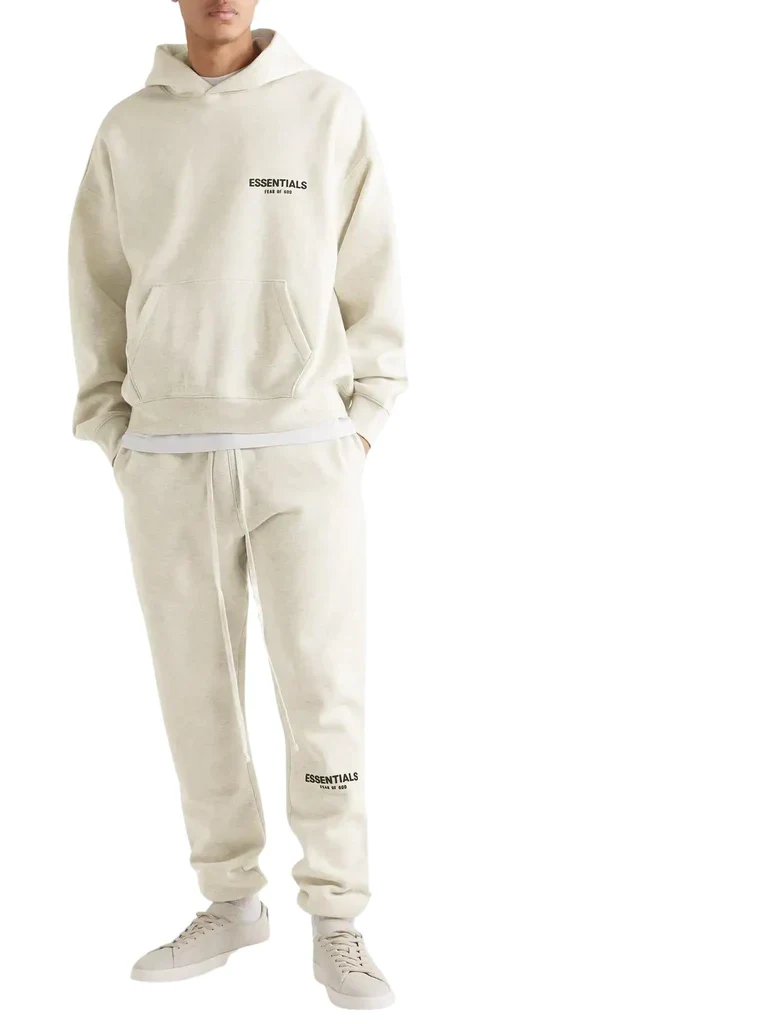 FEAR OF GOD ESSENTIALS LIGHT OATMEAL HOODIE - Image 3