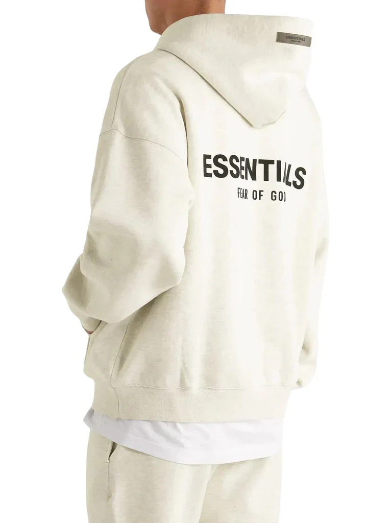FEAR OF GOD ESSENTIALS LIGHT OATMEAL HOODIE - Image 4