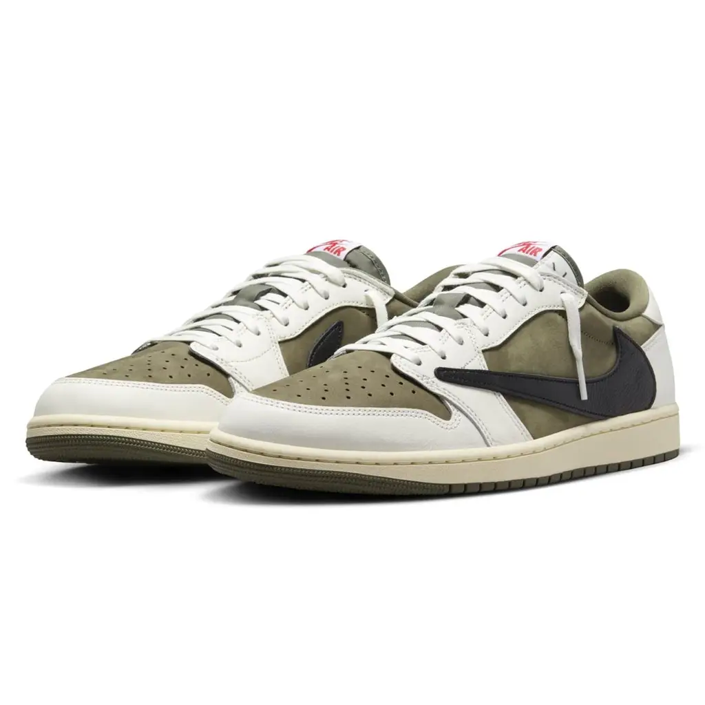 NIKE AIR JORDAN 1 LOW TRAVIS MEDIUM OLIVE - Image 3